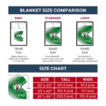 boston celtics diagonal stripes green blanket best selling