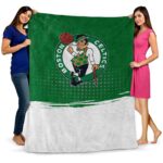 boston celtics gradient dots green blanket best selling