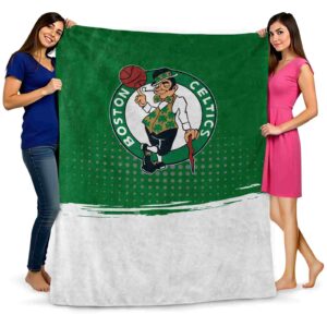 boston celtics gradient dots green blanket fashion forward