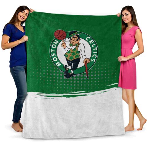boston celtics gradient dots green blanket fashion forward