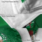 boston celtics gradient dots green blanket best selling