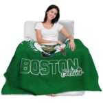 boston celtics grunge texture green blanket best selling