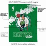 boston celtics grunge texture green blanket best selling