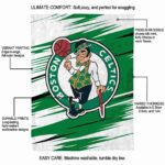 boston celtics paint streaks green white blanket new arrival
