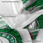 boston celtics paint streaks green white blanket premium grade