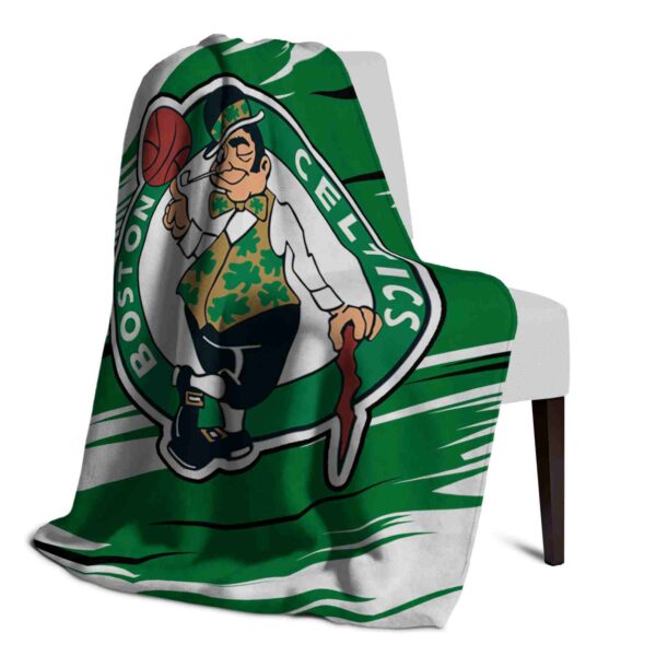 boston celtics paint streaks green white blanket top rated