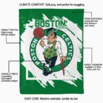 boston celtics splatter effect green blanket new arrival