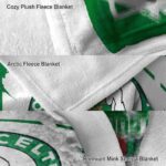 boston celtics splatter effect green blanket premium grade