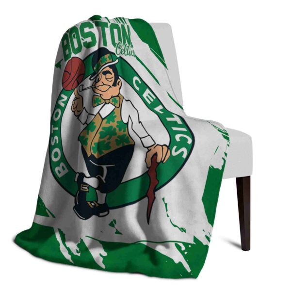 boston celtics splatter effect green blanket top rated