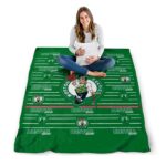 boston celtics striped pattern green blanket high quality