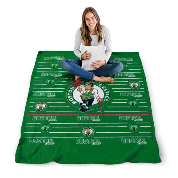 boston celtics striped pattern green blanket high quality