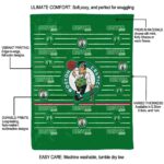 boston celtics striped pattern green blanket new arrival