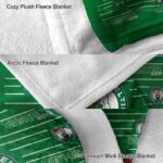 boston celtics striped pattern green blanket premium grade