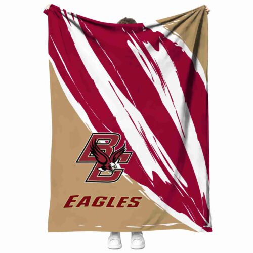 boston college eagles brushstrokes maroon white blanket best selling