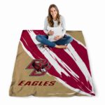 boston college eagles brushstrokes maroon white blanket high quality
