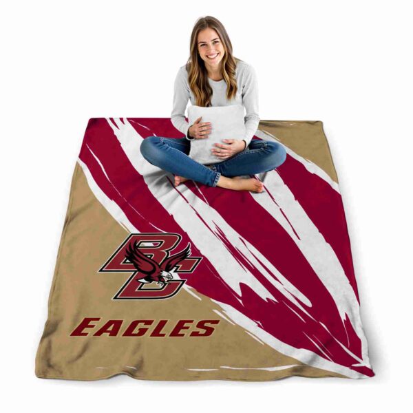 boston college eagles brushstrokes maroon white blanket high quality