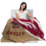 boston college eagles brushstrokes maroon white blanket latest model