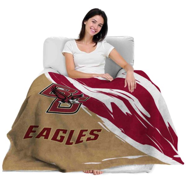 boston college eagles brushstrokes maroon white blanket latest model