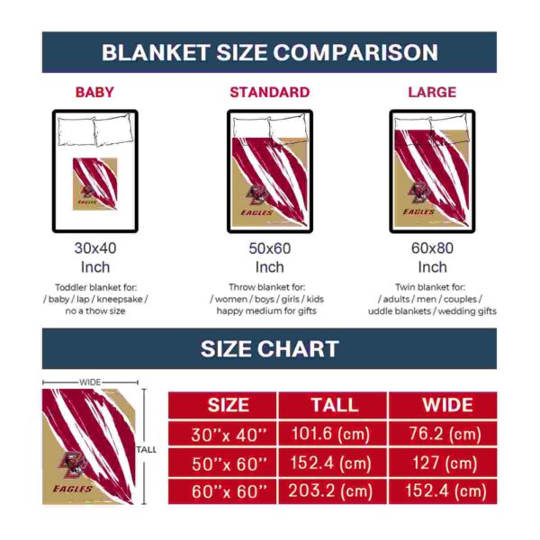 boston college eagles brushstrokes maroon white blanket trendy