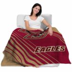 boston college eagles diagonal stripes maroon blanket latest model