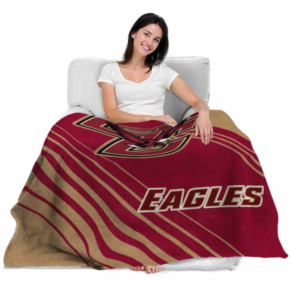 boston college eagles diagonal stripes maroon blanket latest model