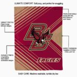 boston college eagles diagonal stripes maroon blanket new arrival