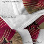 boston college eagles diagonal stripes maroon blanket premium grade