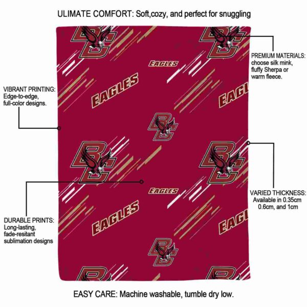 boston college eagles fan spirit maroon blanket new arrival