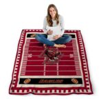 boston college eagles football field maroon blanket high quality