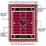 boston college eagles football field maroon blanket new arrival