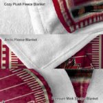 boston college eagles football field maroon blanket premium grade