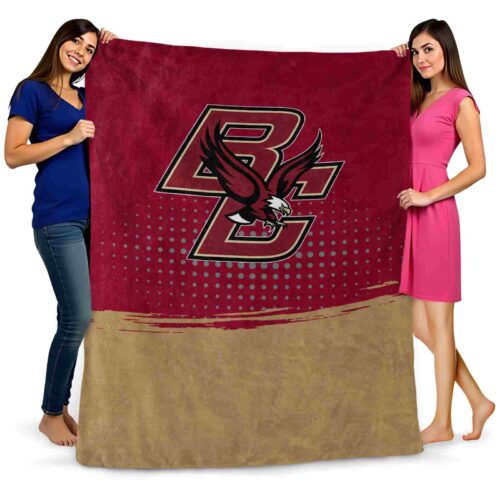 boston college eagles gradient dots maroon blanket fashion forward