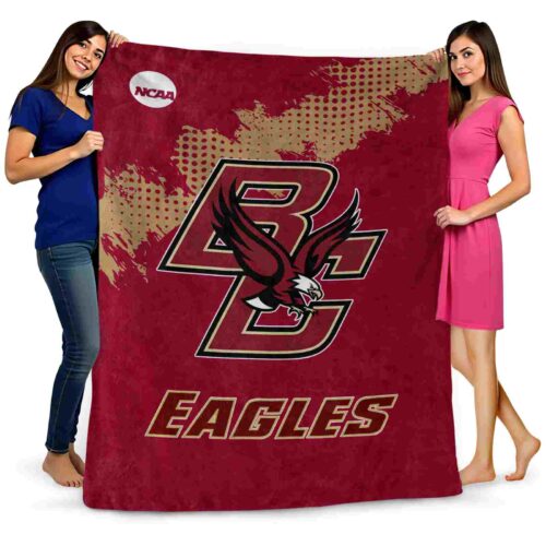 boston college eagles grunge texture maroon blanket fashion forward