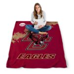 boston college eagles grunge texture maroon blanket high quality