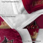 boston college eagles grunge texture maroon blanket premium grade