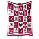 boston college eagles mickey minnie maroon white blanket best selling