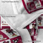 boston college eagles mickey minnie maroon white blanket best selling