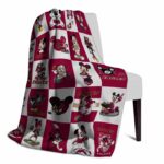 boston college eagles mickey minnie maroon white blanket best selling