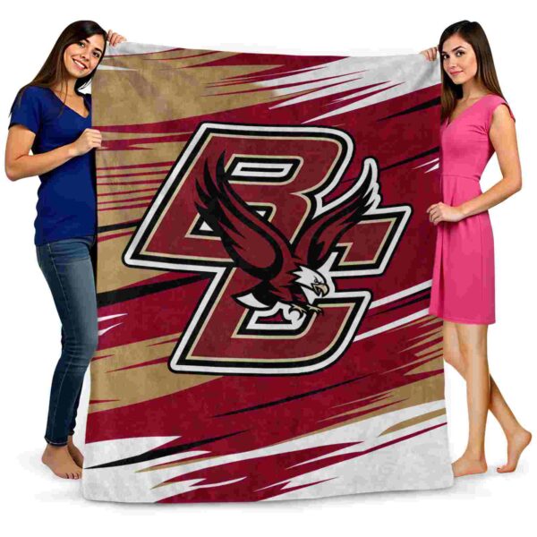 boston college eagles paint streaks maroon white blanket fashion forward