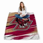 boston college eagles paint streaks maroon white blanket high quality