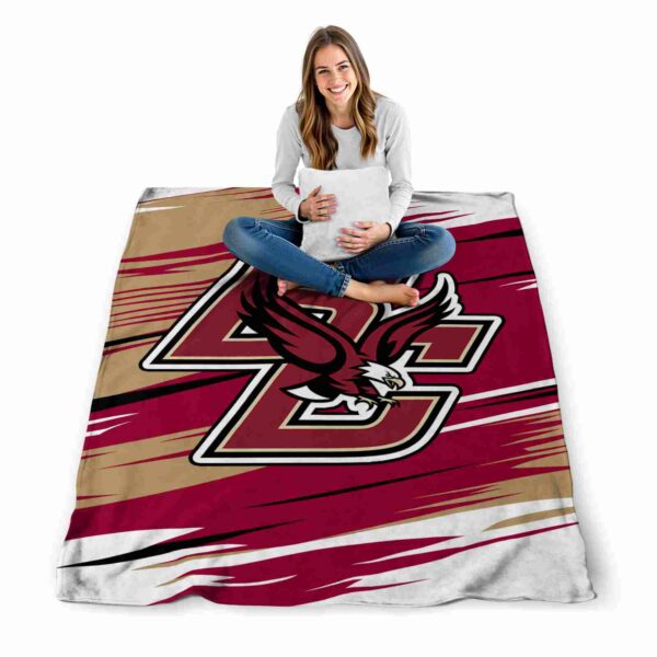 boston college eagles paint streaks maroon white blanket high quality