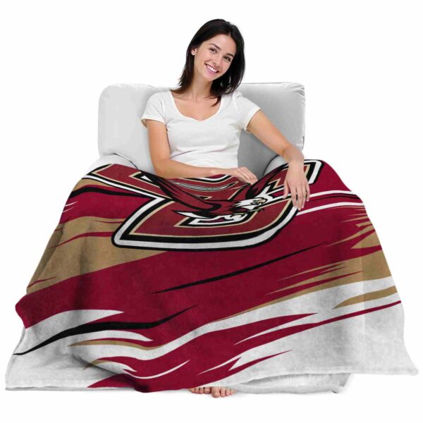 boston college eagles paint streaks maroon white blanket latest model