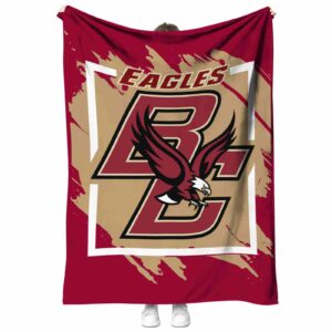 boston college eagles splatter effect maroon blanket best selling