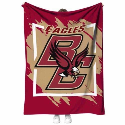boston college eagles splatter effect maroon blanket best selling