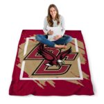 boston college eagles splatter effect maroon blanket high quality