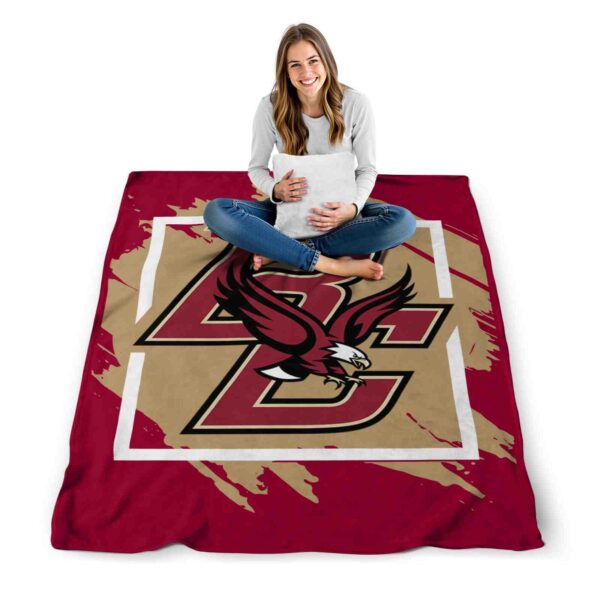boston college eagles splatter effect maroon blanket high quality