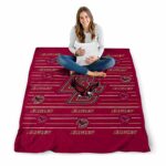 boston college eagles striped pattern maroon blanket best selling