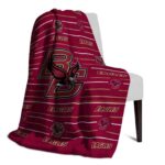 boston college eagles striped pattern maroon blanket best selling
