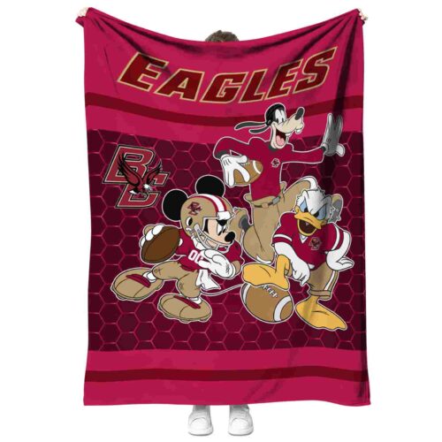 boston college eagles three musketeers maroon blanket best selling