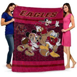 boston college eagles three musketeers maroon blanket fashion forward